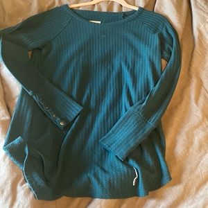 Turquoise long sleeve shirt size medium